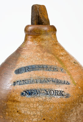 Rare J. REMMEY / MANHATTAN-WELLS / NEW-YORK Stoneware Jug