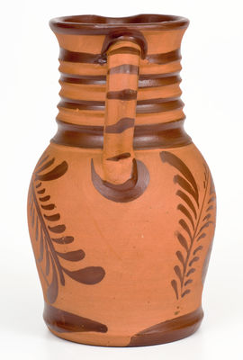 Scarce and Fine Large Tanware Pitcher, New Geneva or Greensboro, Pennsylvania