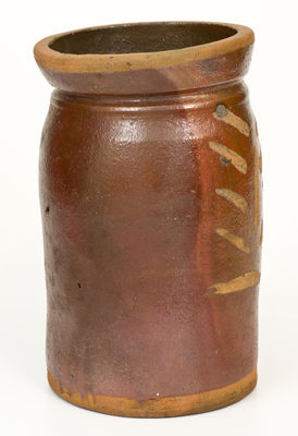 Rare Tanware Canning Jar, Southwestern PA or West Virginia origin, circa 1885