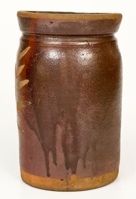 Rare Tanware Canning Jar, Southwestern PA or West Virginia origin, circa 1885