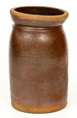 Rare Tanware Canning Jar, Southwestern PA or West Virginia origin, circa 1885