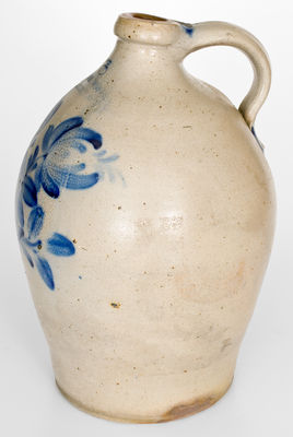 Fine Three-Gallon WM. MOYER / HARRISBURG, PA Stoneware Jug w/ Large Floral Design