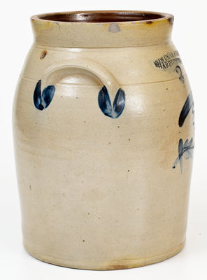 Scarce COWDEN & WILCOX / HARRISBURG, PA Man-in-the-Moon Crock