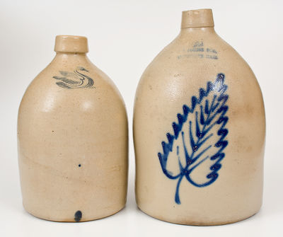 Two Northeastern U.S. Stoneware Jugs, fourth quarter 19th century