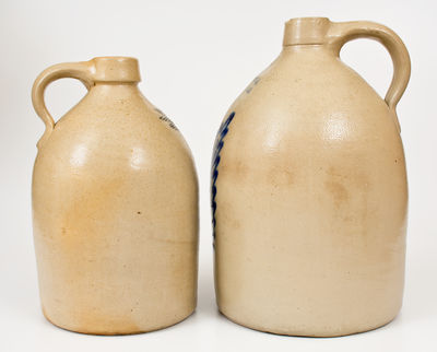 Two Northeastern U.S. Stoneware Jugs, fourth quarter 19th century