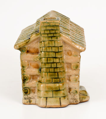 Rare Houghton Pottery, Dalton, Ohio Cabin Doorstop