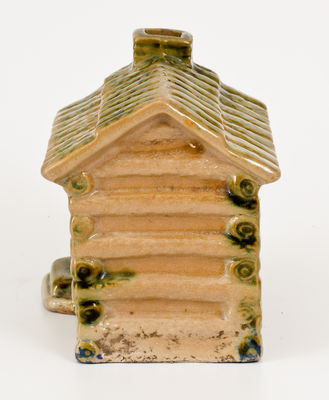 Rare Houghton Pottery, Dalton, Ohio Cabin Doorstop