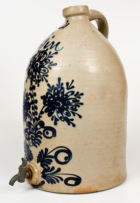 Profusely-Decorated Stoneware "Gin" Cooler, Northeastern U.S. origin, circa 1850