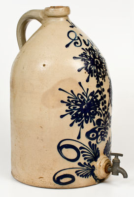 Profusely-Decorated Stoneware "Gin" Cooler, Northeastern U.S. origin, circa 1850