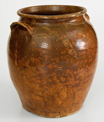 5 Gal. David Drake Stoneware Jar Inscribed "Lm / Aug 1, 1855"