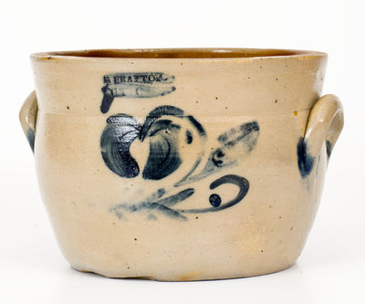 Unusual G. BRAYTON / UTICA, New York Stoneware Jar