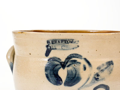 Unusual G. BRAYTON / UTICA, New York Stoneware Jar