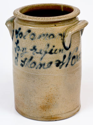 Extremely Rare Solomon Loy / Refined Stoneware / 1855 Alamance County Stoneware Jar