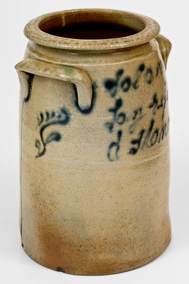 Extremely Rare Solomon Loy / Refined Stoneware / 1855 Alamance County Stoneware Jar