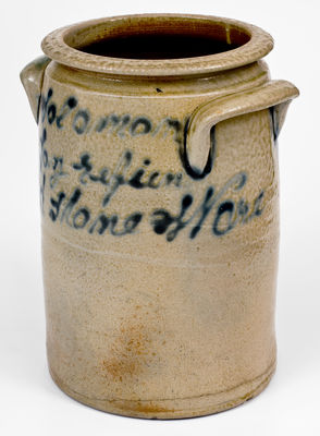 Extremely Rare Solomon Loy / Refined Stoneware / 1855 Alamance County Stoneware Jar