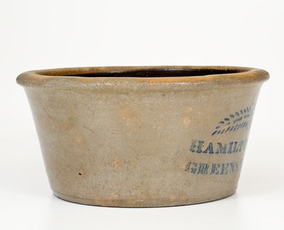 Scarce HAMILTON & JONES / GREENSBORO, PENN. Stoneware Bowl