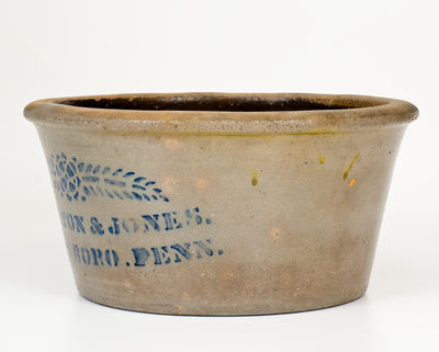 Scarce HAMILTON & JONES / GREENSBORO, PENN. Stoneware Bowl