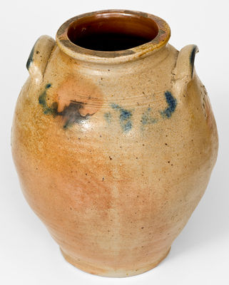 C. CROLIUS / NEW-YORK Cobalt-Decorated Stoneware Jar, c1825