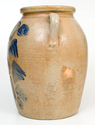 Fine Ten-Gallon Roseville, Ohio Open-Handled Stoneware Jar w/ Profuse Decoration