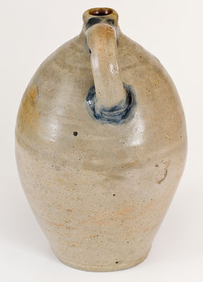 New York City or New Jersey Stoneware Jug w/ Cobalt Watchspring Decoration, circa 1775