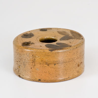 Cobalt-Decorated Stoneware Inkwell, Northeastern or possibly Mid-Atlantic origin