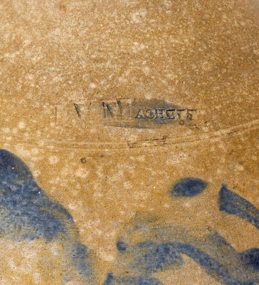 I.V. MACHETT (Cornwall, NY) Stoneware Jug, 1859-67