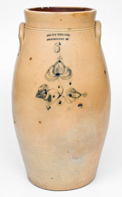 Six-Gallon JULIUS NORTON / BENNINGTON, VT Stoneware Churn, 1841-1844