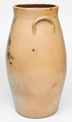 Six-Gallon JULIUS NORTON / BENNINGTON, VT Stoneware Churn, 1841-1844