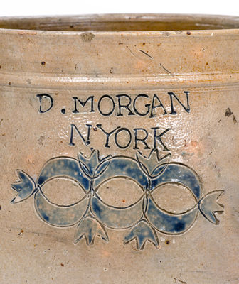 Exceedingly Rare D. MORGAN / N. YORK Jar (David Morgan, Lower East Side, late 18th / early 19th century)