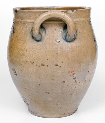 Exceedingly Rare D. MORGAN / N. YORK Jar (David Morgan, Lower East Side, late 18th / early 19th century)