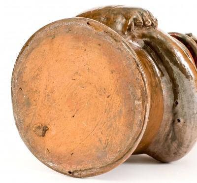 Extremely Important Southern Stoneware African-American Preacher Face Vessel, Rock Mills, Alabama