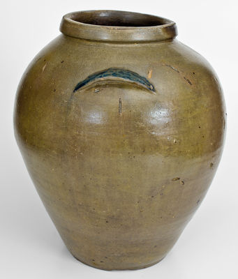 Extremely Rare and Important BOONVILLE (Missouri) / 1832 Stoneware Jar w/ Elaborate Federal Eagle Design