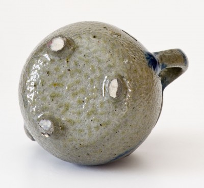 Extremely Rare and Important Craven Family Stoneware Footed Sugar Bowl, North Carolina, 1853