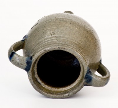 Extremely Rare and Important Craven Family Stoneware Footed Sugar Bowl, North Carolina, 1853