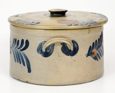 Attrib. Remmey / Philadelphia Lidded Stoneware Cake Crock