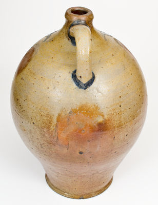 Rare Three-Gallon Stoneware Jug w/ Incised Floral and Masonic Decorations, probably Ohio, c1830