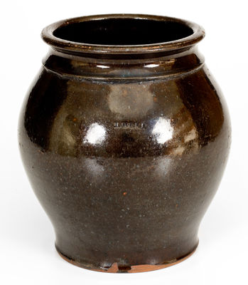 I. BELL (John Bell, Waynesboro, PA) Redware Jar, circa 1840