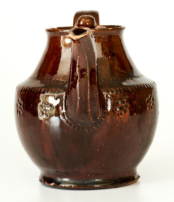 Scarce Redware Teapot with Lid, Pennsylvania or Western Maryland