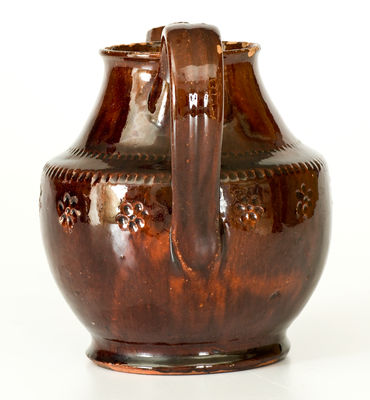 Scarce Redware Teapot with Lid, Pennsylvania or Western Maryland