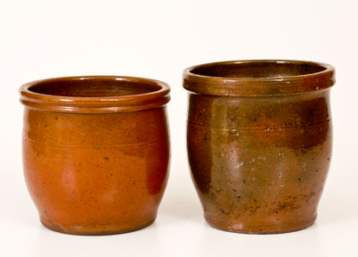 Two Bell Pottery (Waynesboro, PA) Redware Jars
