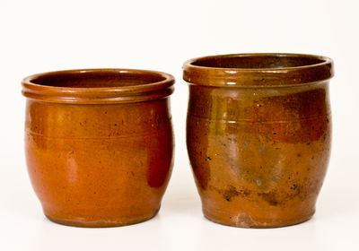Two Bell Pottery (Waynesboro, PA) Redware Jars