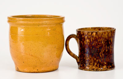 Two Pieces of  John Bell, Waynesboro, PA Glazed Redware