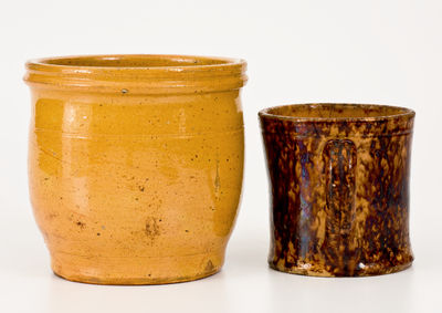 Two Pieces of  John Bell, Waynesboro, PA Glazed Redware