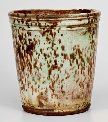 Fine Copper-Glazed Pennsylvania Redware Flowerpot