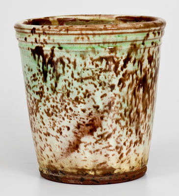 Fine Copper-Glazed Pennsylvania Redware Flowerpot