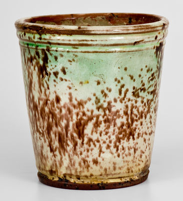 Fine Copper-Glazed Pennsylvania Redware Flowerpot