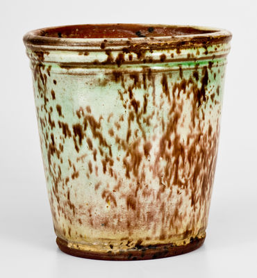 Fine Copper-Glazed Pennsylvania Redware Flowerpot