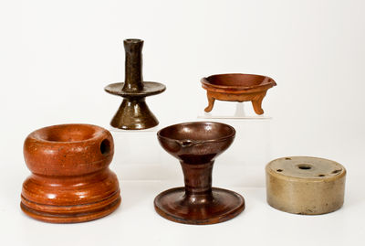 Five Pieces of Utilitarian American Pottery, 19th century