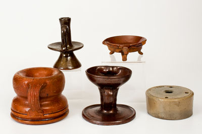 Five Pieces of Utilitarian American Pottery, 19th century