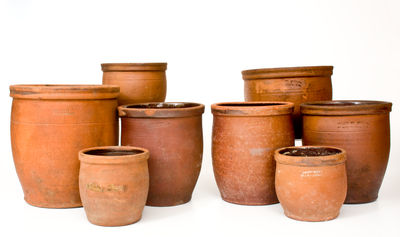 Eight Bell Pottery (Waynesboro, PA) Redware Jars